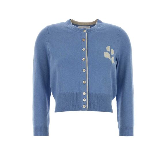 Isabel Marant Etoile Women Light-Blue Cotton Blend Lona Cardigan